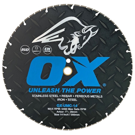 Ox Tools Ultimate Metal Cutting Vacuum Brazed Diamond Blade, 7" / 180mm OX-UMC-7